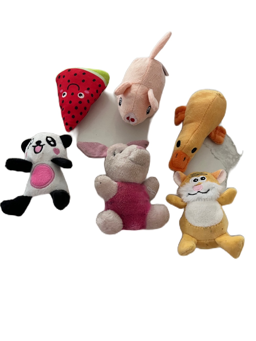 Plush Small Pet Toy Bundle - Multi-Color Chew & Play Plushies